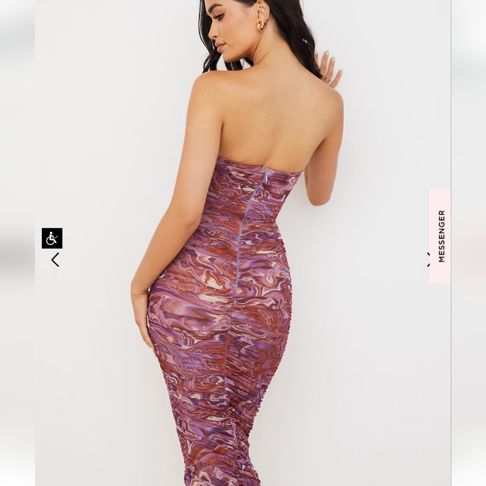 House of CB Sasha Midi Dress - Purple Swirl